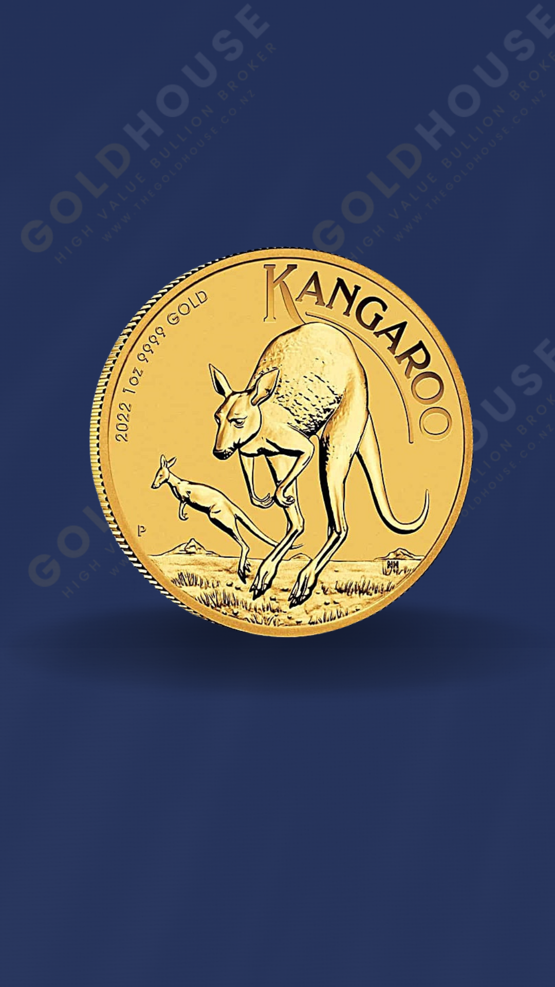1oz Gold Australian Kangaroo Minted Coin 999.9 2022