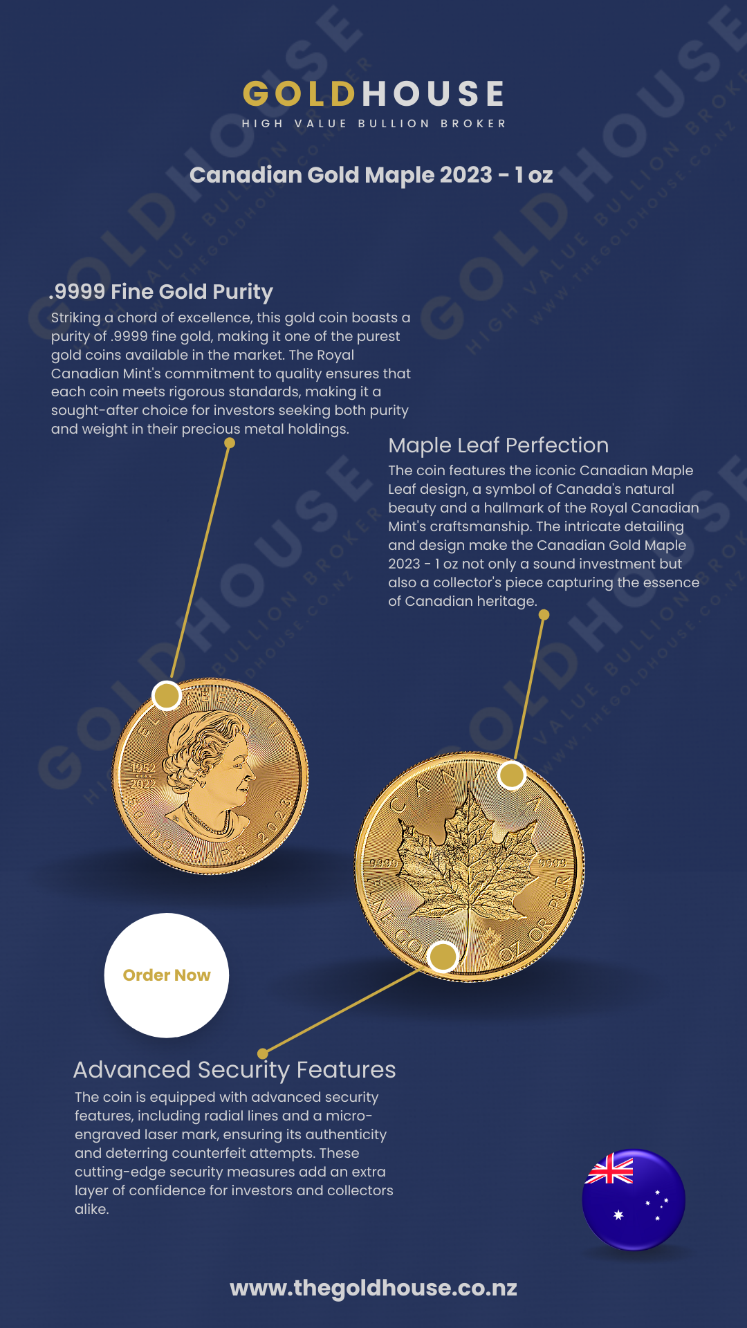 1oz Gold Maple Leaf Minted Coin 999.9 2026 image 3