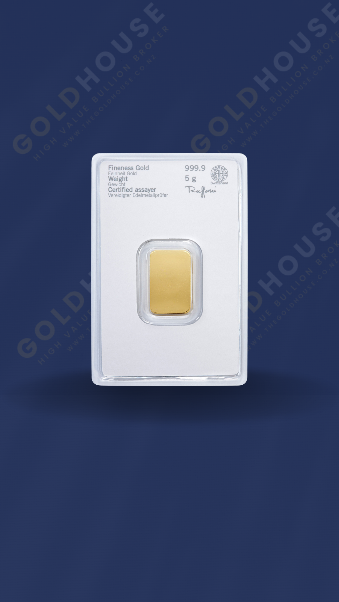 5g Gold Heraeus Minted Bar 999.9 image 2