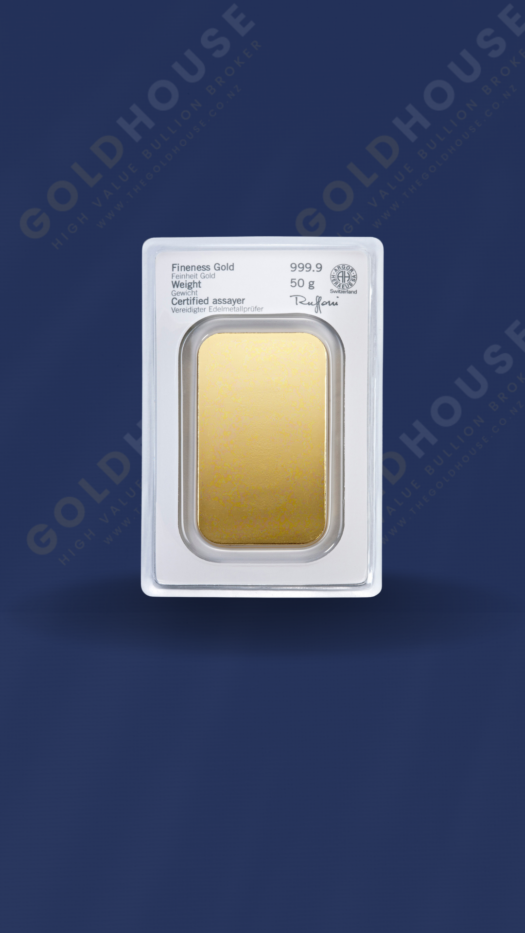 50g Gold Heraeus Minted Bar 999.9 image 2