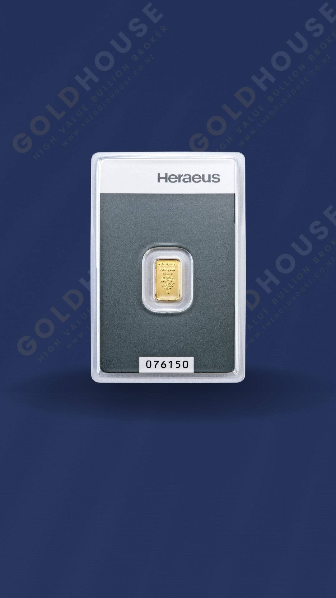 1g Gold Heraeus Minted Bar 999.9