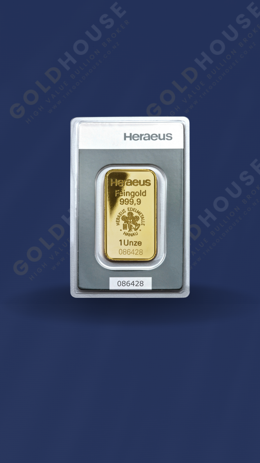 1oz Gold Heraeus Minted Bar 999.9