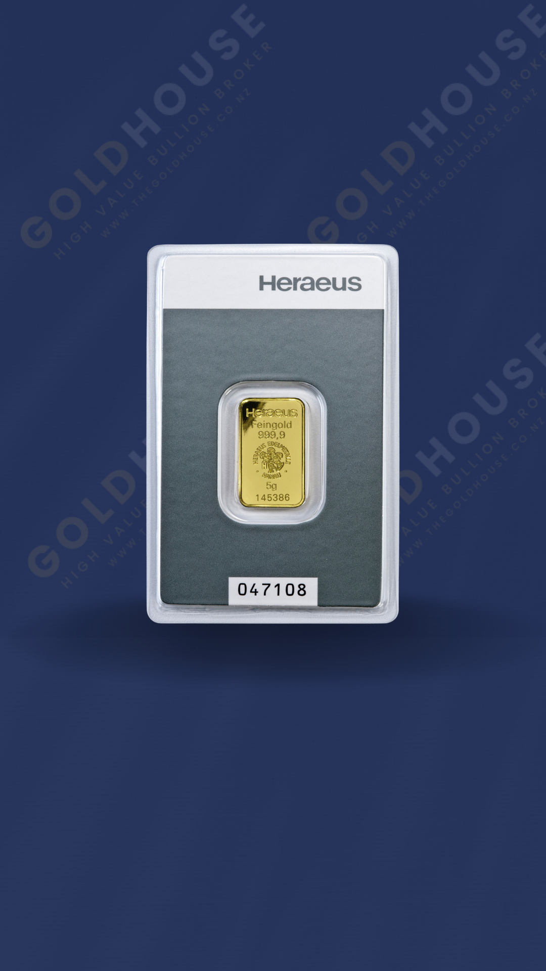 5g Gold Heraeus Minted Bar 999.9