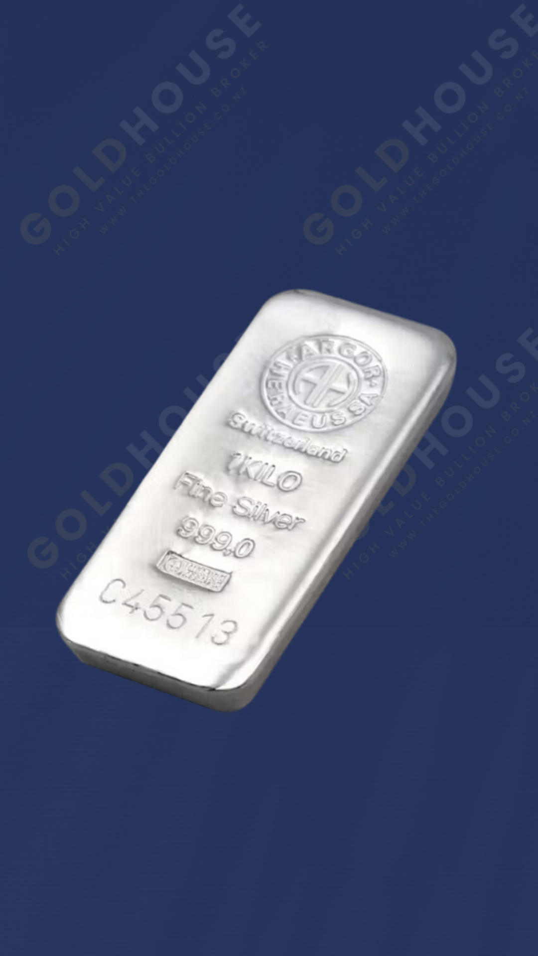 1kg Silver Argor-Heraeus Minted Bar 999.9 image 2
