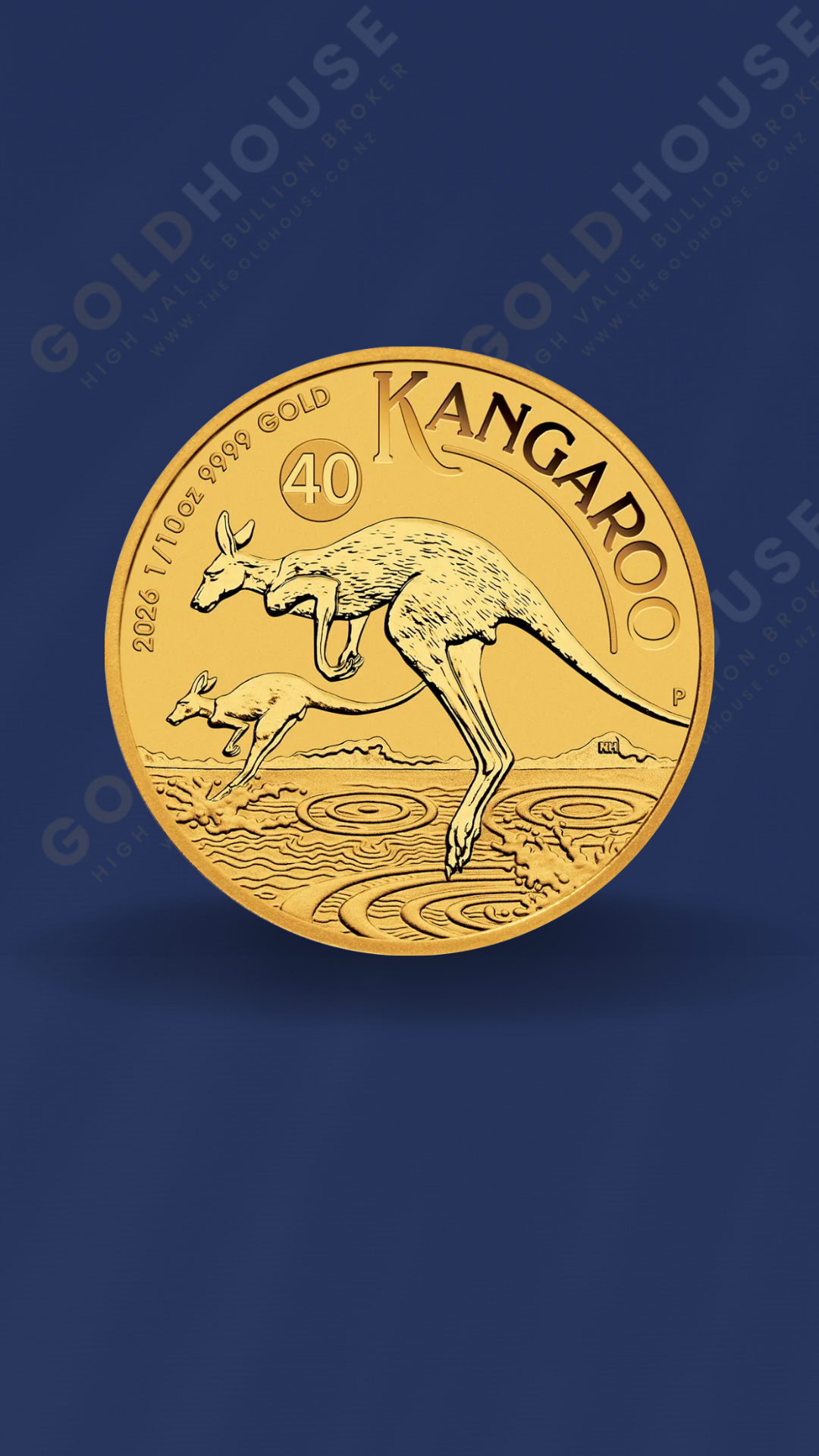 1/10oz Gold Australian Kangaroo Minted Coin 999.9 2026