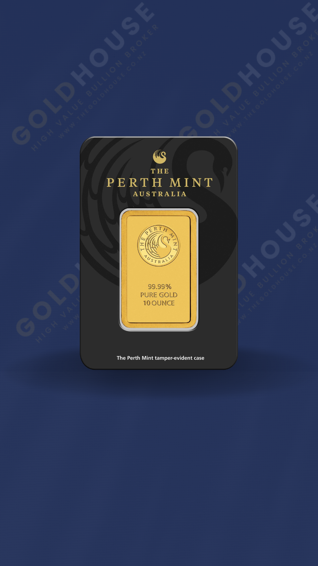 10oz Gold Perth Mint Minted Bar 999.9