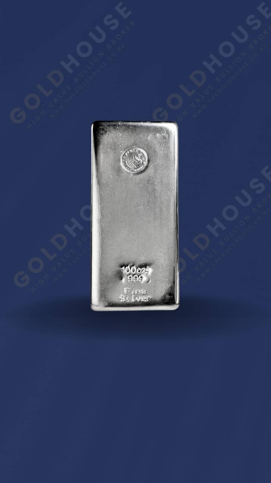 100oz Perth Mint Silver Cast Bar 999